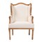 Bali & Pari Rachana Traditional French Beige Fabric and Honey Oak Finished Wood Accent Chair 238-13386-ZORO - alternate 10